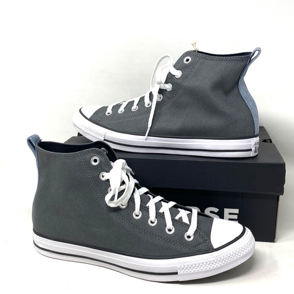 Converse Chuck Taylor High Gray Canvas Shoes Casual Men's Size Sneakers A02781F - Picture 3 of 10